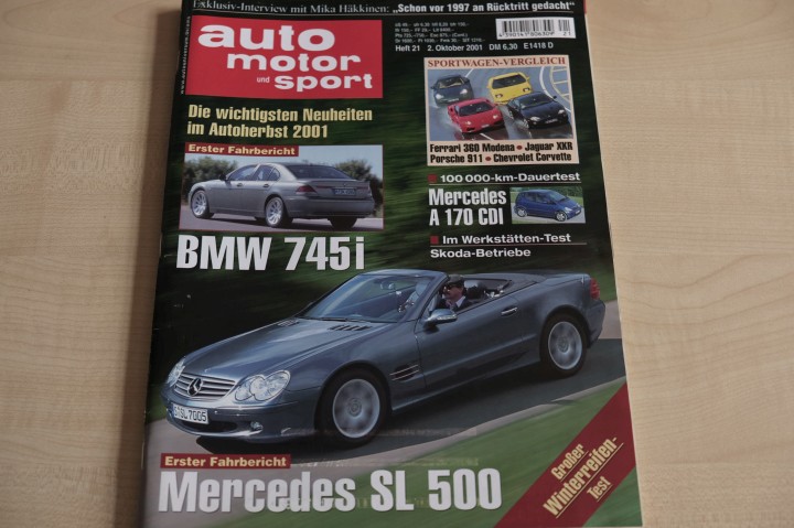 Deckblatt Auto Motor und Sport (21/2001)